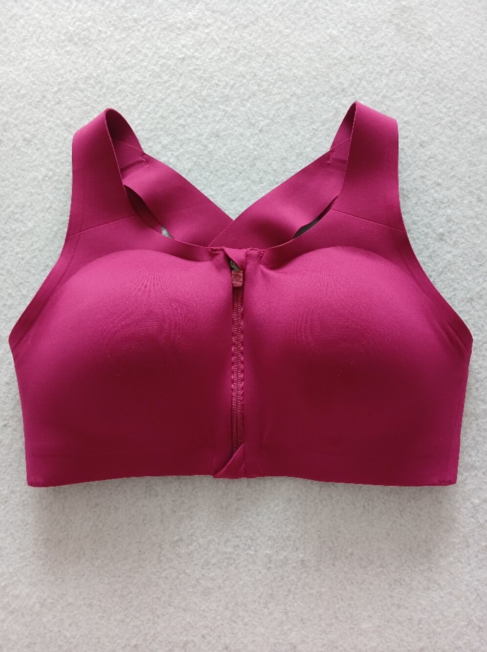 Lululemon Enlite Front-Zip Wireless High Support Sports Bra in Fuchsia